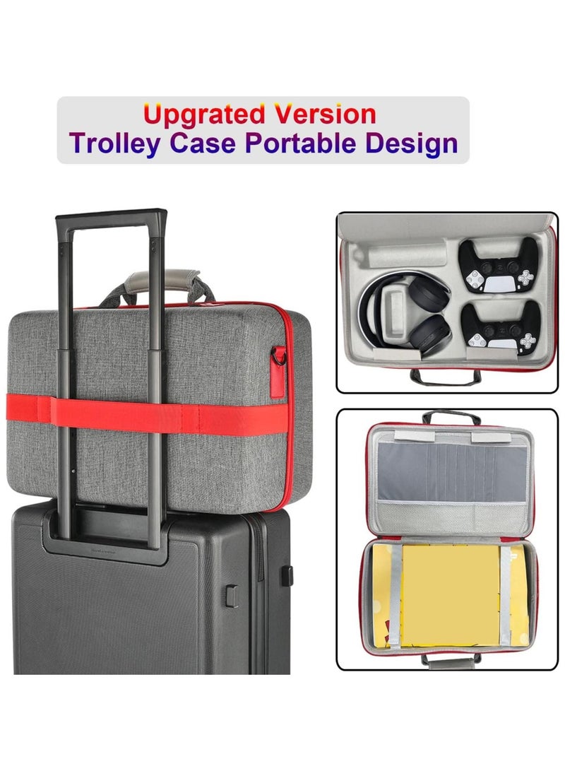 Carrying Case for Ps5, Shockproof Hard Shell Carry Case Travel Bag, Hard Shell Travel Case for PlayStation 5 Console Controller, Waterproof Organizer Protective Case - Image 4